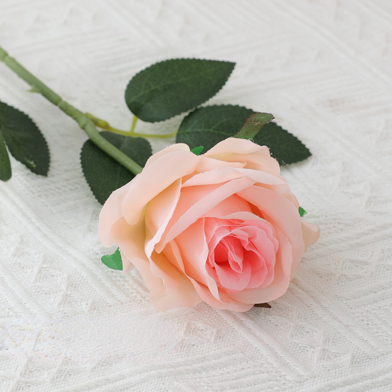 Kunstmatige Rose Takken Zijden Nep Bloemen Bruiloft Fotografie Boeket Thuis Woonkamer Tuin Rood Geel Zwarte Rozen Decoratie: GRIJS