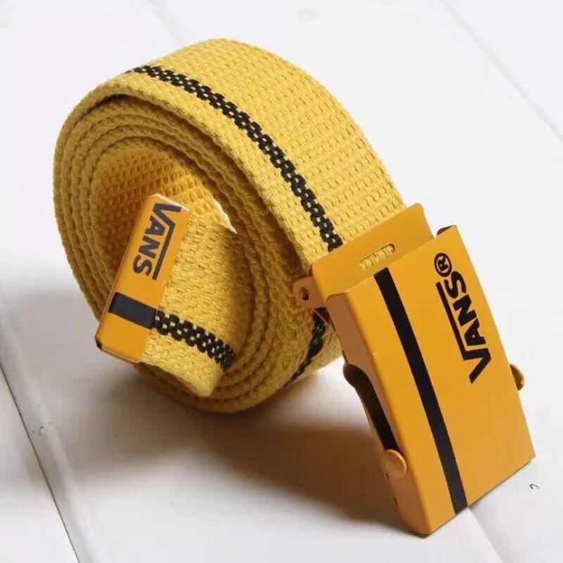 Hommes femmes ceinture ceinture 110cm noir blanc Plaid ceinture toile damier ceintures Cummerbunds toile taille ceintures décontracté damier: Yellow black