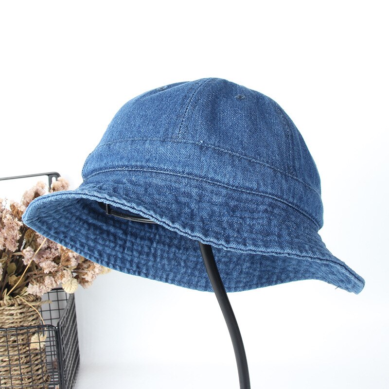 eins Bob Sombreros Jeans Gewaschen Denim männer Eimer Hütte Gorras Sonnenhut Kappen Casquette Cowboy Fischer Hüte 56-69CM