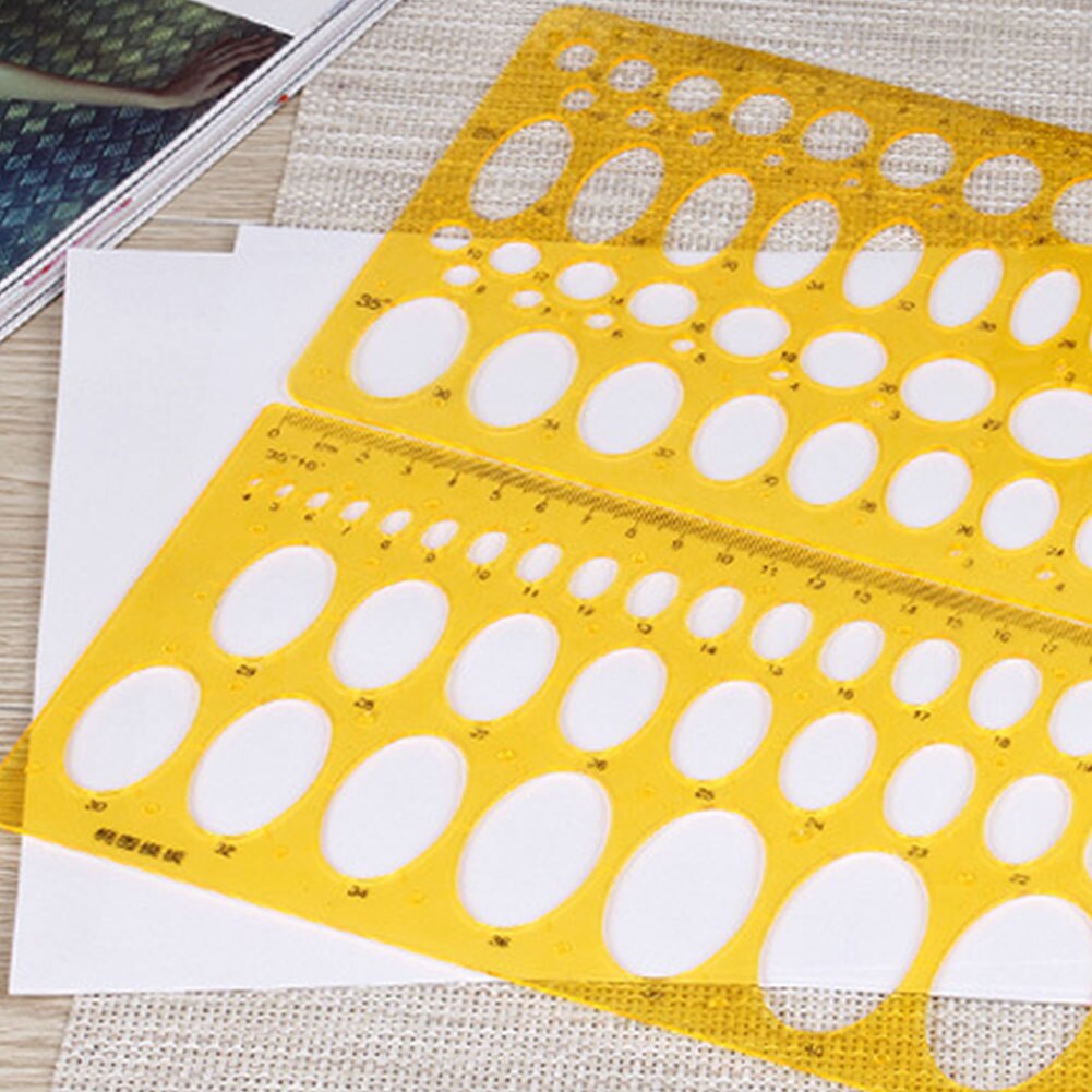 2 Pcs Student Drafting Curve Template Ruler Set Oval Model For Artistic Studio Multipurpose School Supplies Drawing Tool Circle