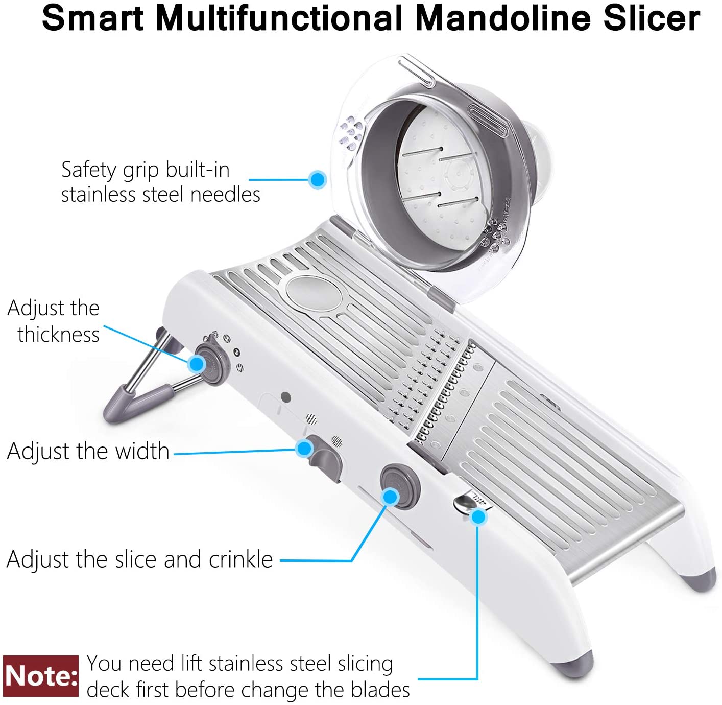 Slicer Rasp Konco Handleiding Groente Rasp Slicer Aardappel Sl... – Grandado