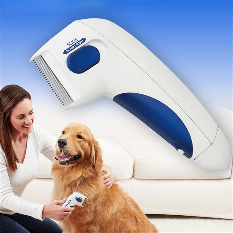 Pet Cat Dog Electric Terminator Brush Anti Removal Kill Lice Cleaner Electric Head Pet Fleas Electronic Lice Comb for Dog