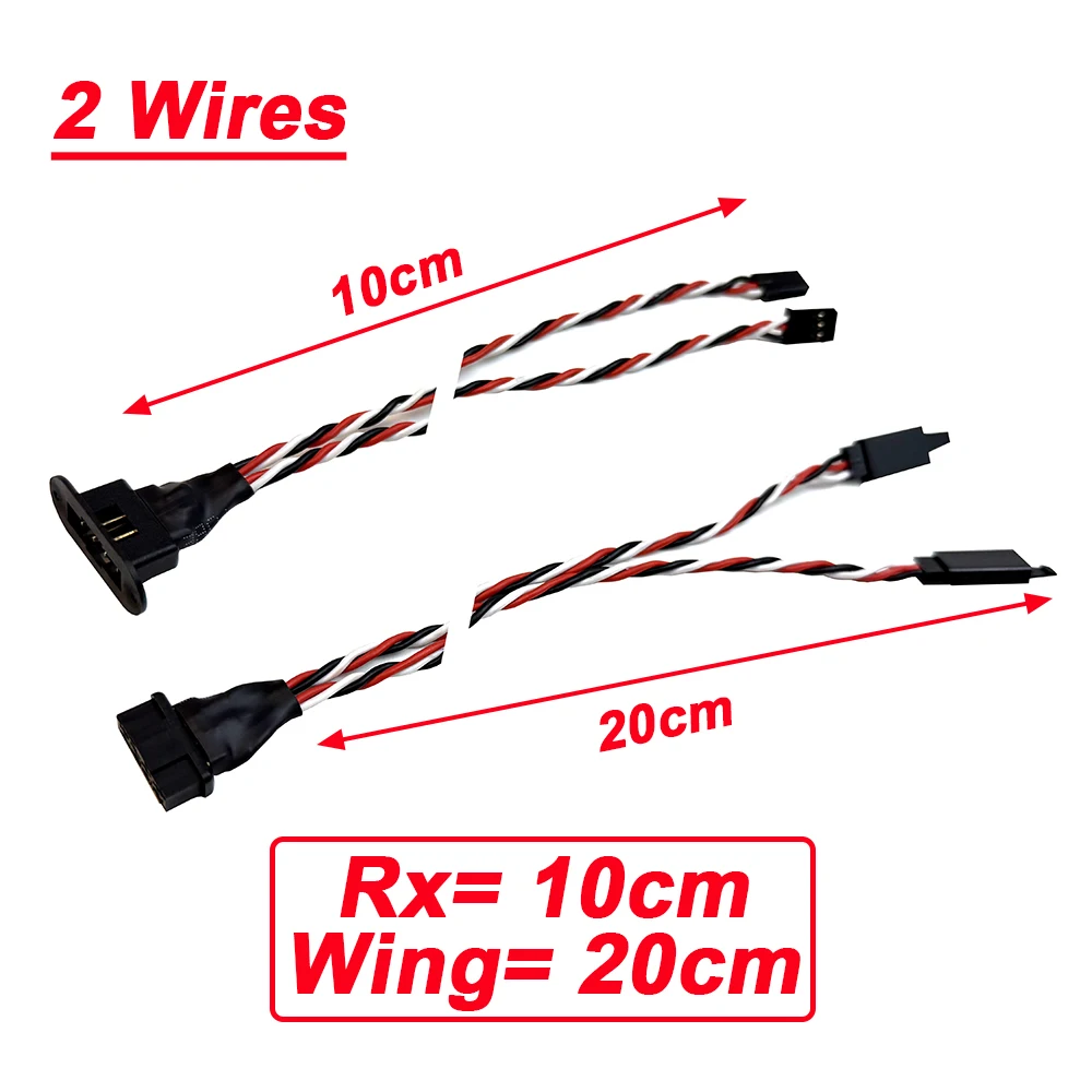 Connecteur MPX plaqué or à 8 broches, prise d'extension Servo multi-fils mâle femelle 2/3 fils pour modèle RC, avions planeurs Fixwing: green