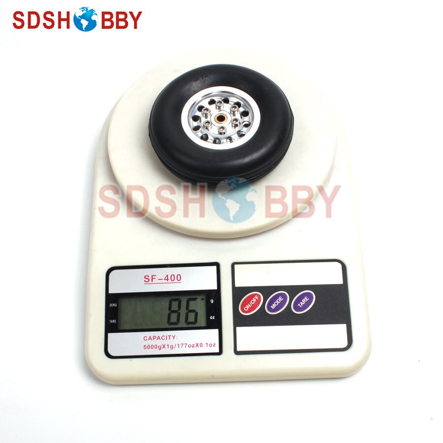 RC Airplane Use 3.5in/89mm Rubber Wheel with CNC Aluminum Hub D89*H25*5mm