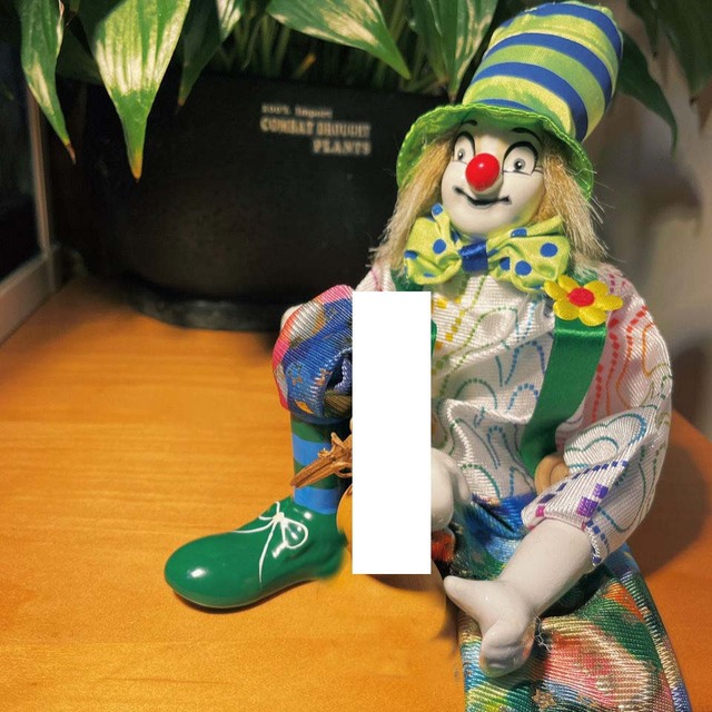 Clown Pop Keramische Opknoping Voet Hand-Paintedt Clown Pop Retro Pop Marionet Sfeer Rekwisieten Desktop Decoratie Speelgoed: E