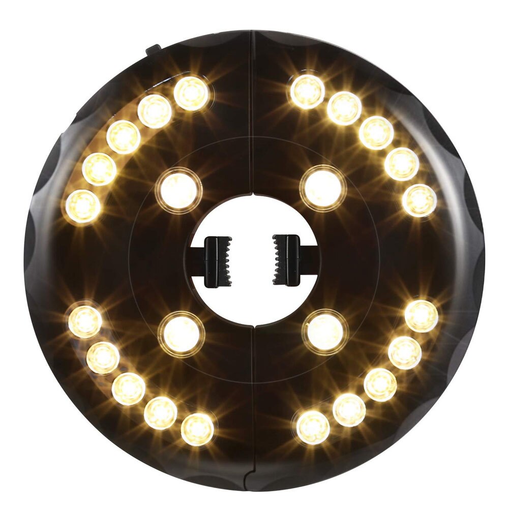 Gårdhave paraply stang lys 3 lystilstande ledningsfri 24 led til haven baghave udendørs