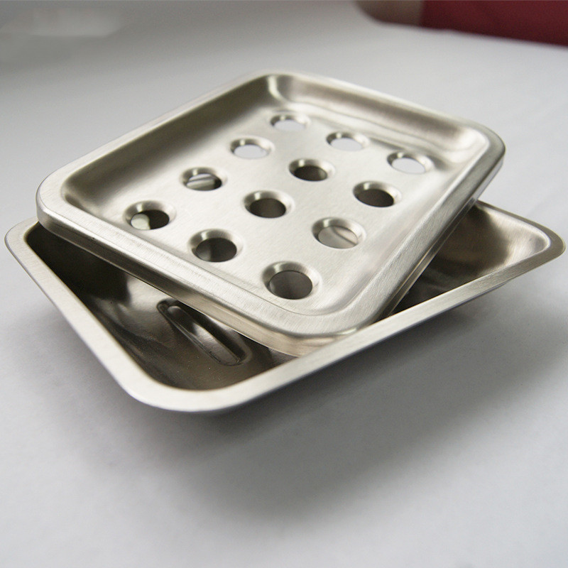 Rvs Zeepbakjes Double Layer Zeephouder Aftappen Zeep Rack