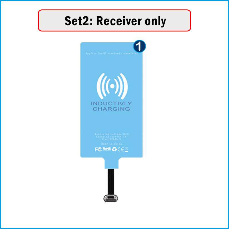 Qi-wireless-ladegerät & -empfänger für samsung galaxy  m12 m22 m32 m42 m52 m62 5g, kabelloser ladeanschluss, usb-typ-c-adapter: Nur empfänger