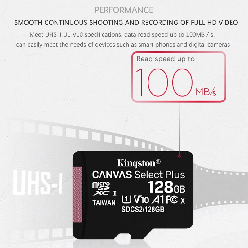 Oryginalny Kingston karta MicroSD karta pamięci Flash 64GB 128G 32GB 16G Class10 TF karty microSDHC microSDXC micro sd 8GB do telefonu