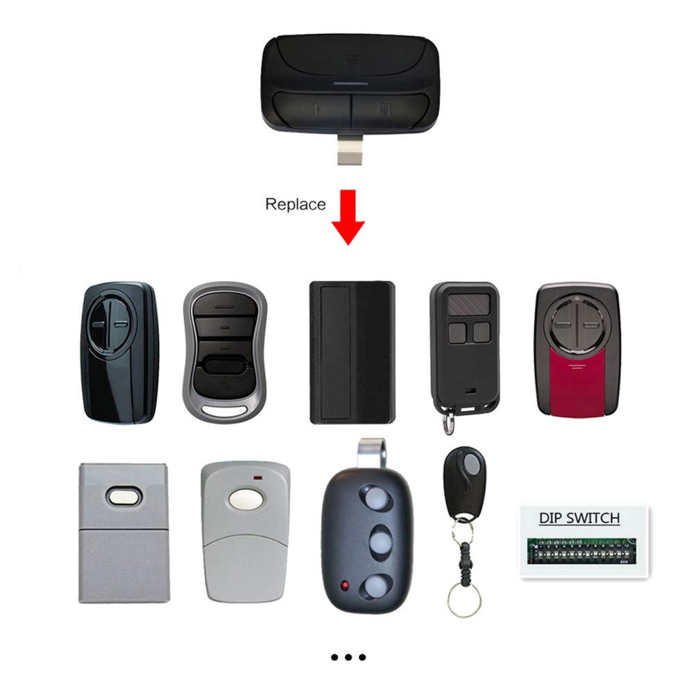 compatible remote control Replacement for Liftmaster, Chamberlain, Genie, Moore o matic, Linear opener Garage Door Remote