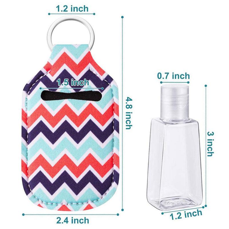 Hand Sanitizer Bottle Mini Portable Travel Silicone Bottles Holder Disinfect Keychain Refillable Bottles with Gel O6X0