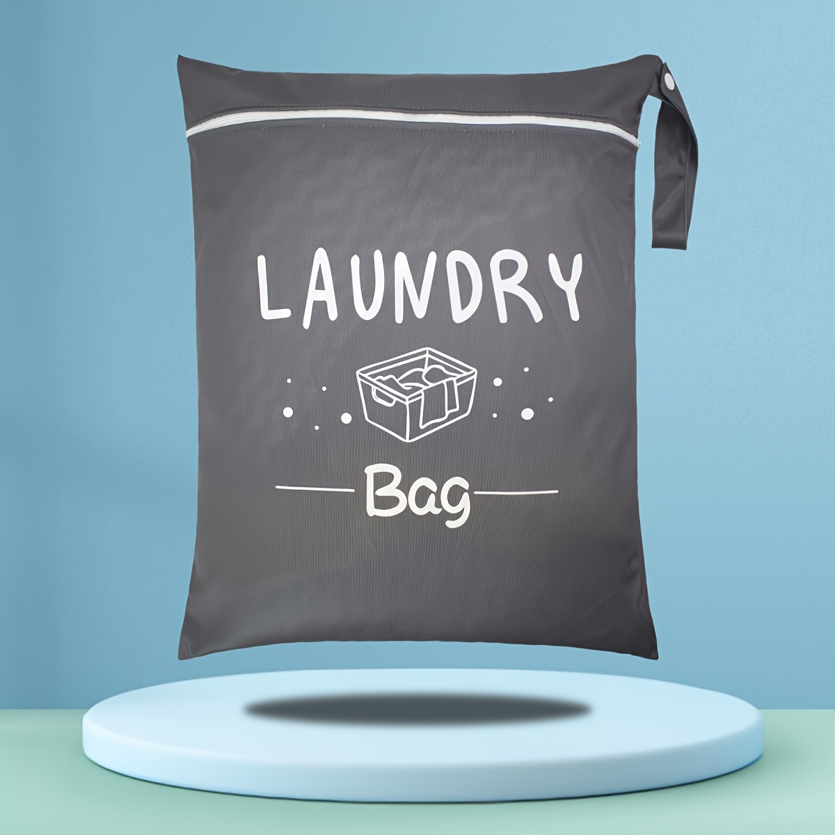 Stora tvättpåsar för resor, tvättbar våt/torr dragskopåse för badrockar, träningskläder och förvaring av yogakläder, tvättpåsar