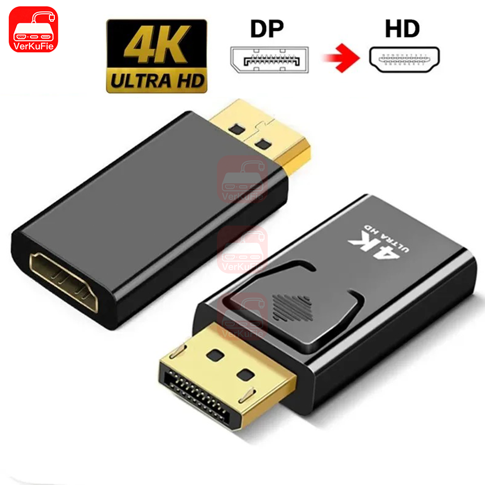 4K DP DisplayPort to HDMI-compatible Adapter Converter Display Port DP to HDMI-compatible HDTV Adapter Video Audio PC Laptop