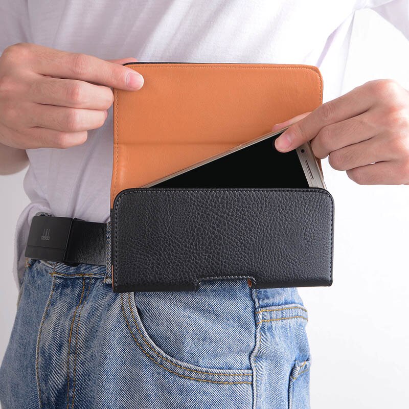 Telefoon Pouch Voor Motorola Moto G9 Spelen G7 Power Een Action Universele Riem Clip Holster Leather Cover Voor Moto G9 telefoon Tas