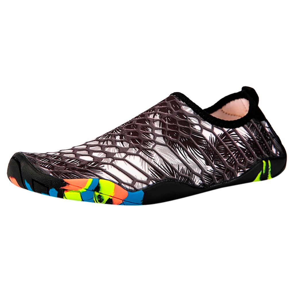 Perimedes para buty na plażę boso szybkie suche buty do wody drukowane pływanie letnie buty do wody buty do pływania buty do wody # g40: Black / 6