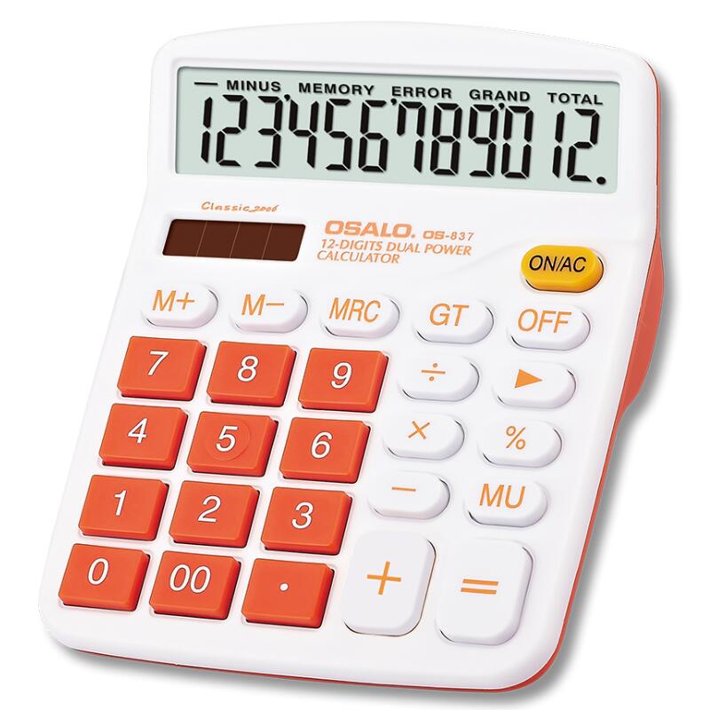 837VC Mini Calculadora Cientifica Handheld Mini Calculators Office Electronic Calculator Calculatrice for Financeira School: Orange