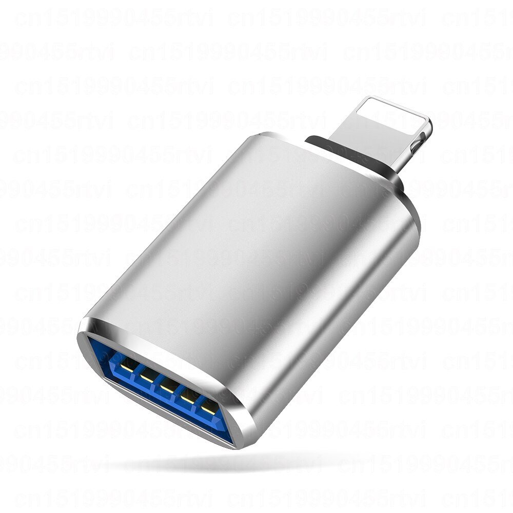 Adattatore OTG USB 3.0 per iPhone iOS 13 sopra trasmissione dati U Disk Mouse tastiera convertitore da USB a 8 Pin per iPhone 13 12 iPad: Argento