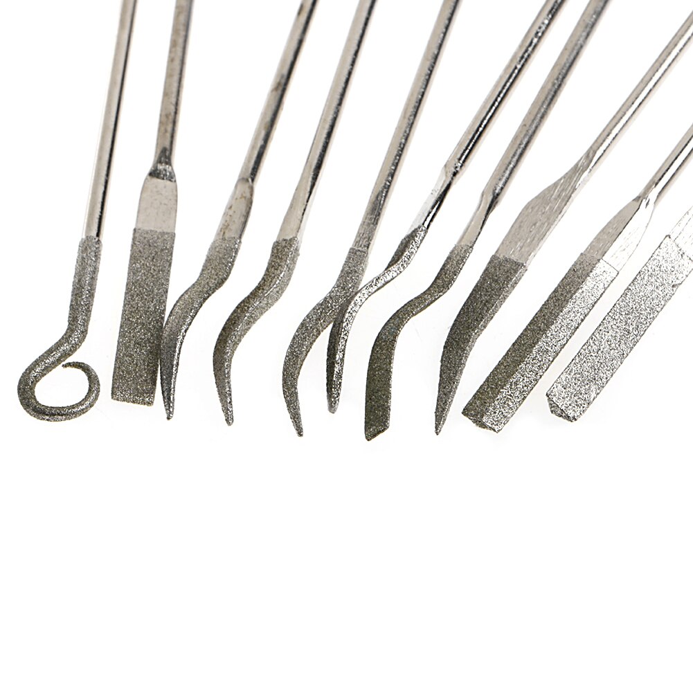 10Pcs/Set Diamond Coated Riffler Files Mechanical Watch Jewelry Files Tools Set