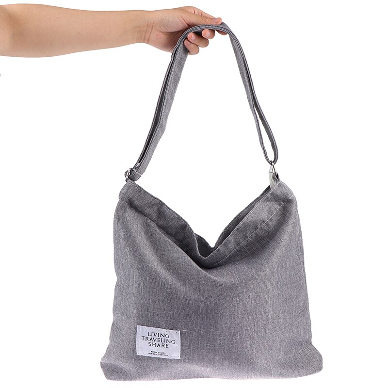 Women Canvas Shoulder Bags Tote Grocery Reusable Foldable Shopping Bag Cotton Pouch Female Eco Cloth Handbag