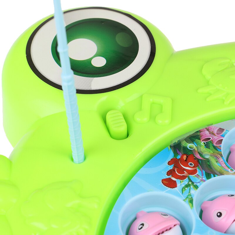 Music Electric Rotating Fishing Game Classical Fishing Toys Set for Kids Educational Toys Funny Sports for Birthday