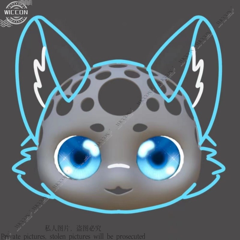 Kemono Fursuit Maschera Canidae Felidae Maschera Teschio Peloso Kig Animale Carino Halloween Party Donna Uomo Maschera giapponese Due tipi di maschera