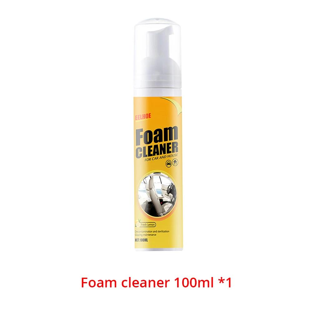 30ML/100ML Multi-Purpose Foam Cleaner Leather Clean Wash Automoive Car Interior Home Maintenance Surfaces Renovate Accessories: Orange