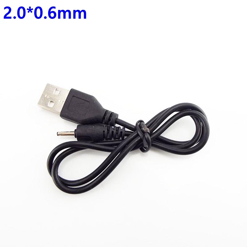 USB2.0 Male Port Type A To DC 5V 3.5*1.35mm 4.0*1.7mm 2.0*0.6mm 2.5*0.7mm 5.5*2.1mm 5.5*2.5mm Barrel Jack Power Cable Connector: 2.0 0.6