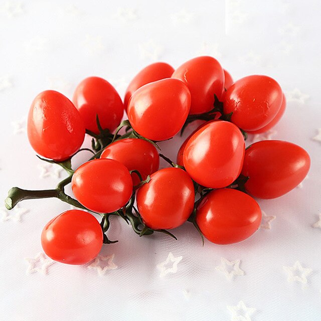 19cm Artificial Tomato PU Lifelike Simulation House Kitchen Decoration: Red