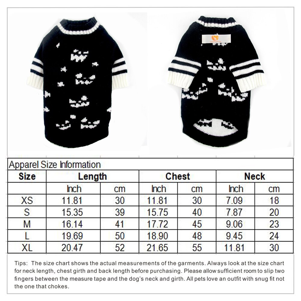 Winter Hond Trui Mode Zwarte Vleermuis Schedel Warme Kleding Voor Kleine Honden Kat Gebreide Pak Chihuahua Franse Bulldog Grappige Outfit: L