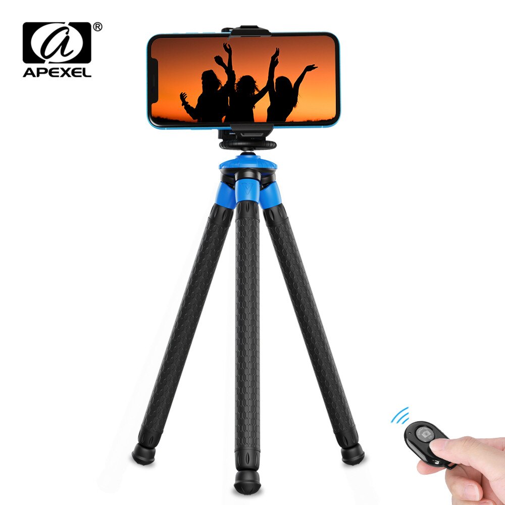 APEXEL 2 in 1 portable Table Flexible SLR Tripod 360 Rotation Vertical Shooting Phone tripod Holder for go-pro Sony Nikon Phone