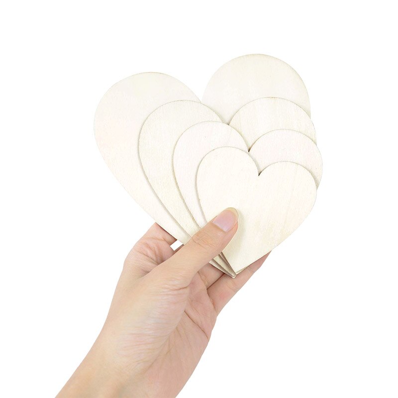 5 kpl 8-15cm sydämenmuotoista puuviipaletta keskeneräinen tyhjä puusydämet koristeet jouluhääjuhlat scrapbooking tee itse askartelu
