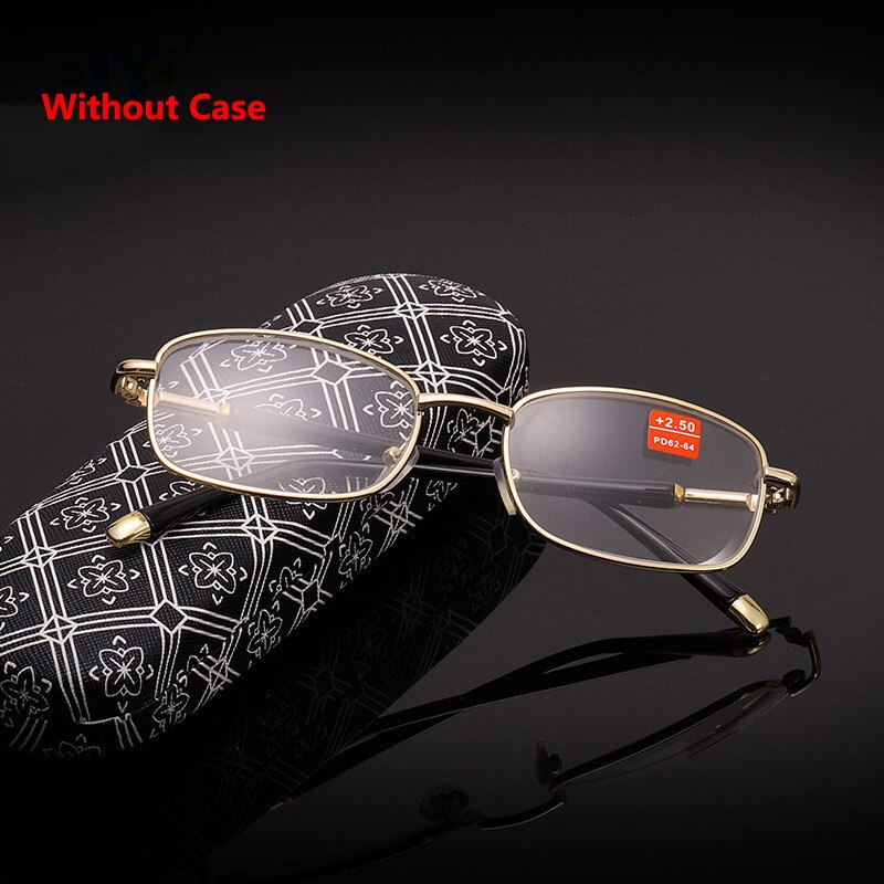 Gafas de lectura con montura de Metal para hombre y mujer, Lentes de vidrio óptico para presbicia, dioptrías de Unisex + 1,0 + 1,5 a + 4,0 sin funda