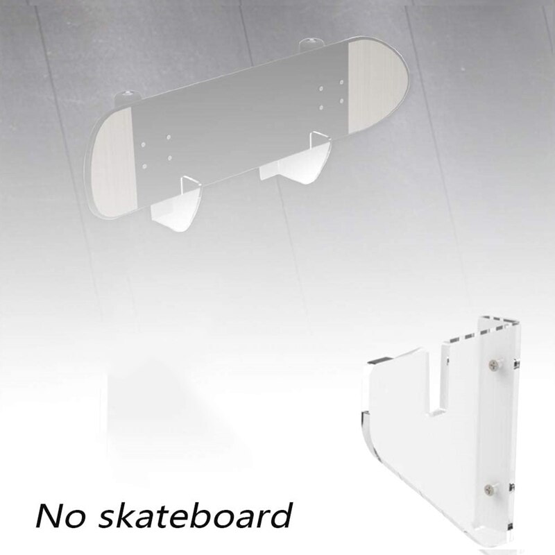 Clear Acrylic Skateboard Mounts Deck,Wall Hanging Brackets for Storing Your All Skateboards