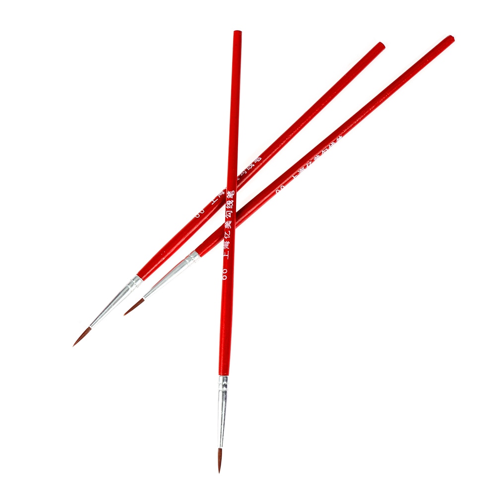 10 stk/sæt rød fin håndmalet tynd krog line pen tegning kunst pen male pensel nylon pensel akryl maleri pen kunst forsyninger