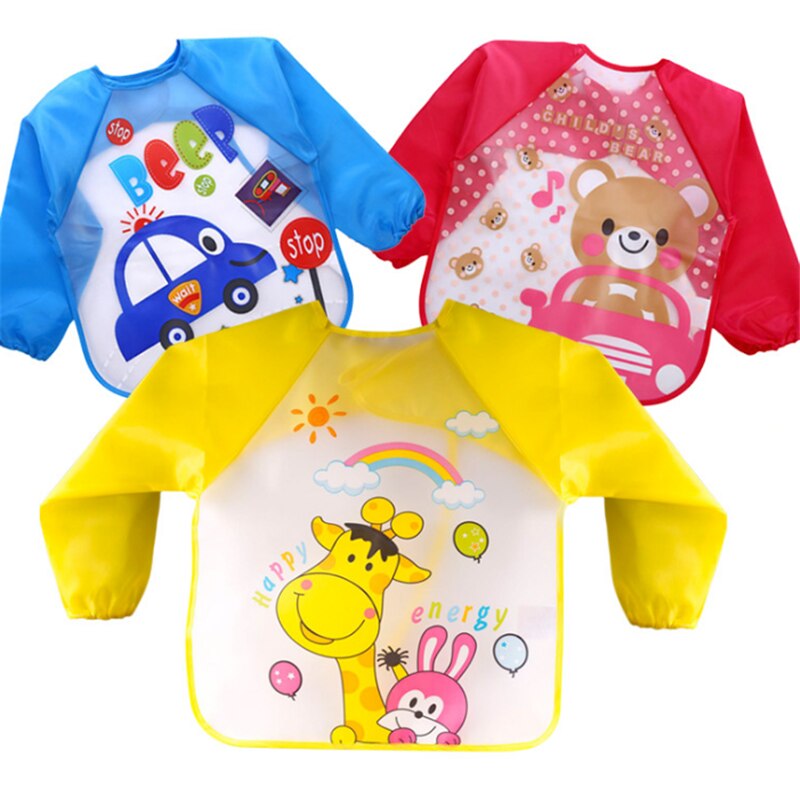 Baby to eat overall fall thin section male girl bib waterproof babies inside out children painting apron protective clothing