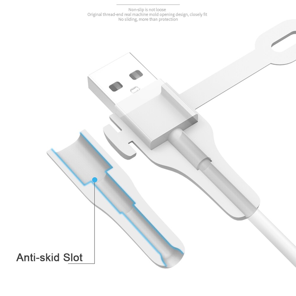Kaapelinsuoja pehmeä silikonisuojus apple iphonelle usb-laturi kaapelinsuojaus langankelaus käytännöllinen lisävaruste