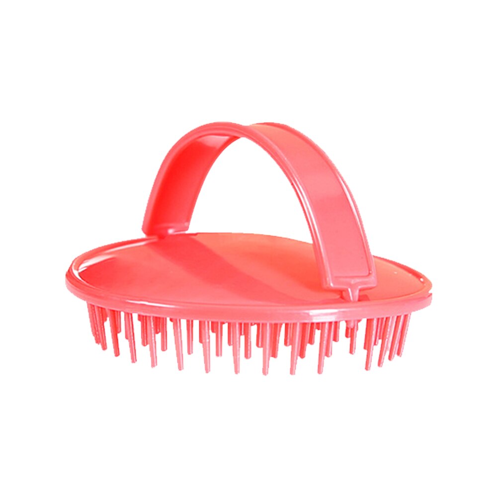 1 pçs novas meninas portátil mini pente airbag massagem redonda viagem escova de cabelo forma bonito festa presente redondo plástico shampoo escova: red