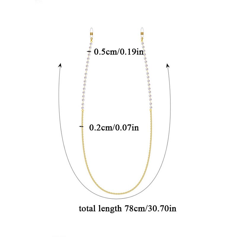 Koreaanse Vintage Crystal Pearl Hanger Ketting Masker Ketting Strap Hang Op Hals Glazen Houder Touw Voor Vrouwen