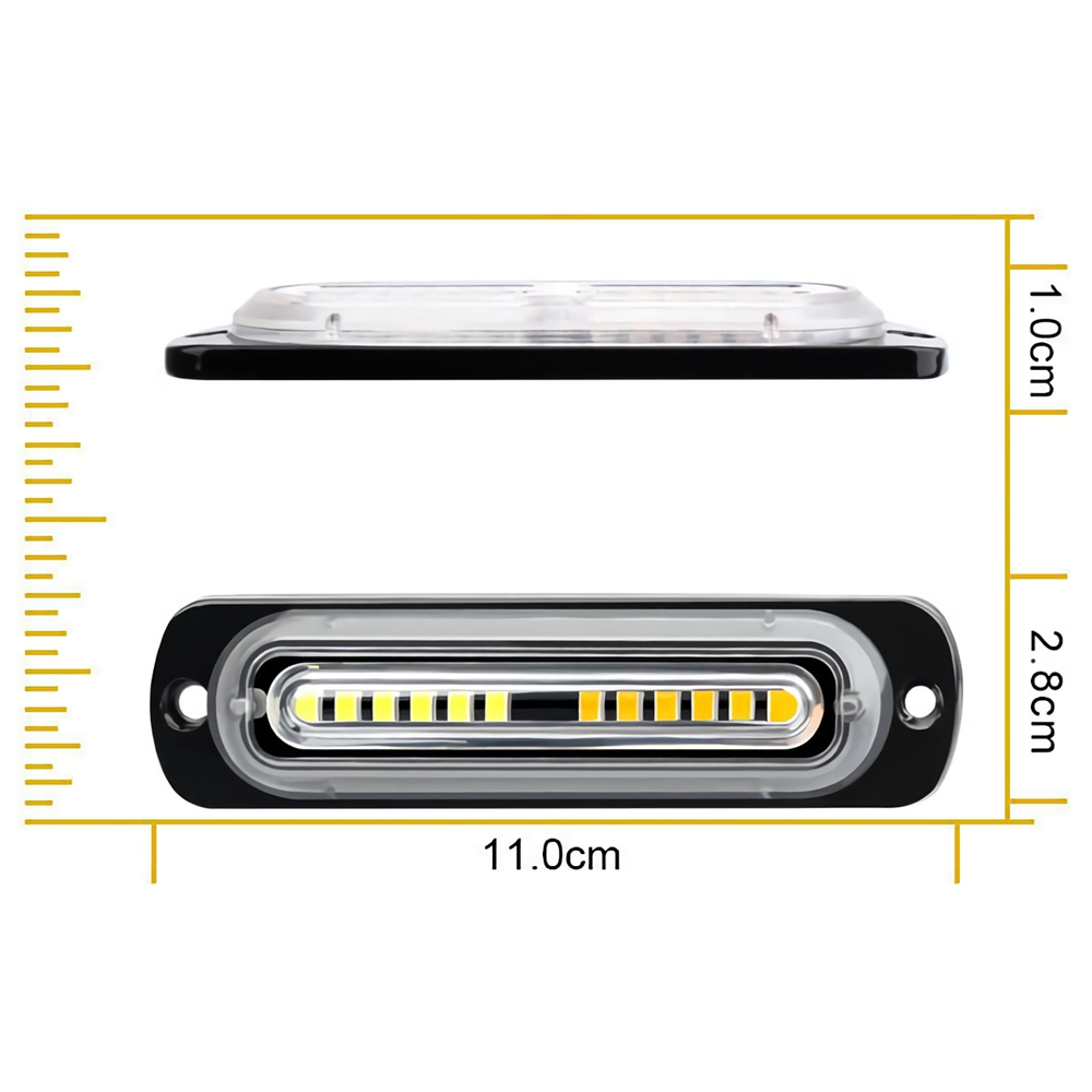 1 Set 16*12 LED 12V Strobe Lights For Car Emergency Ambulance Police Flashing Light With Remote Control Red White Amber Blue