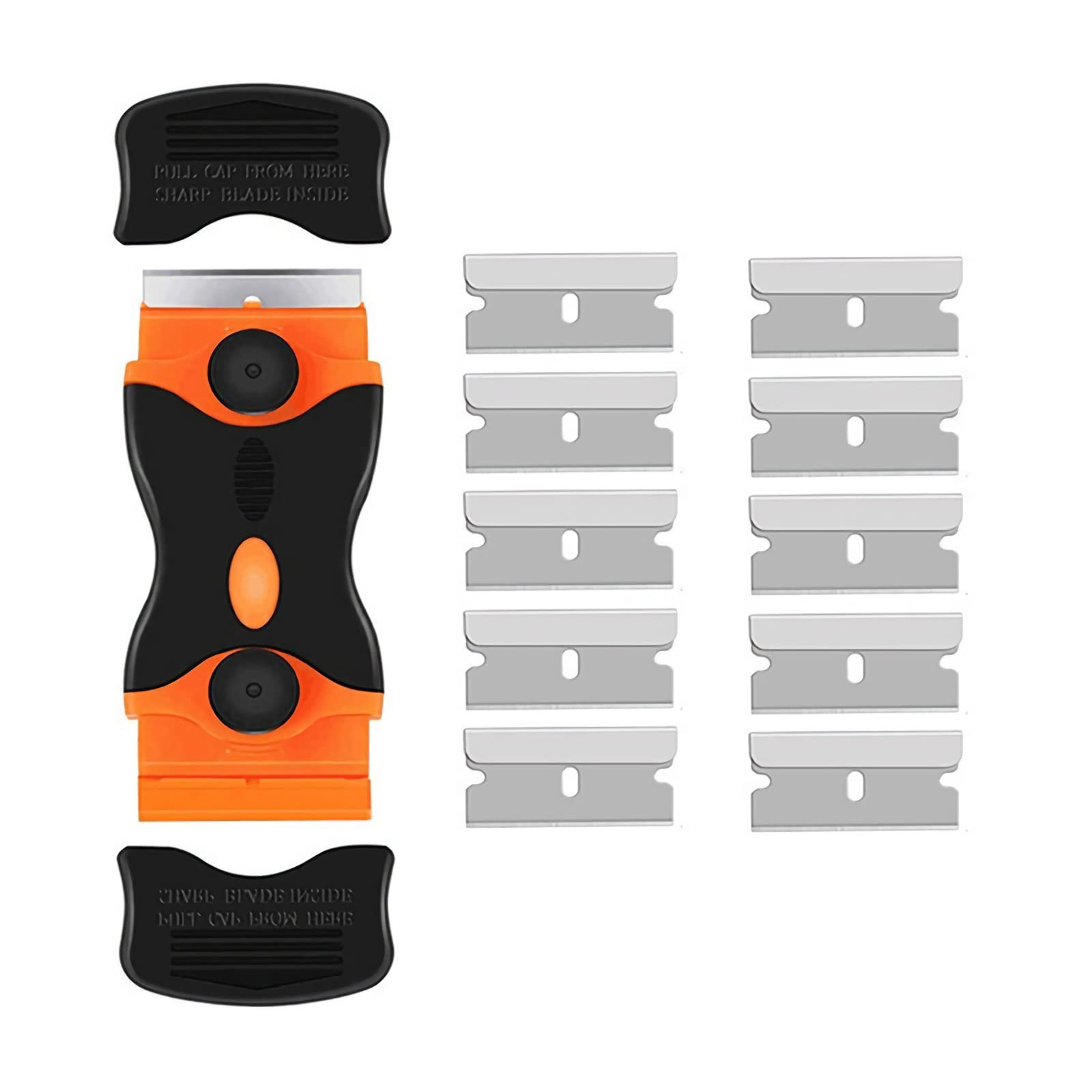 Razor Blade Scraper Tool,Sticker Remover Cleaning Scraper for Paint,Decal,Adhesive,Label,Caulk,Glass Scraper for Window Cooktop: WHITE