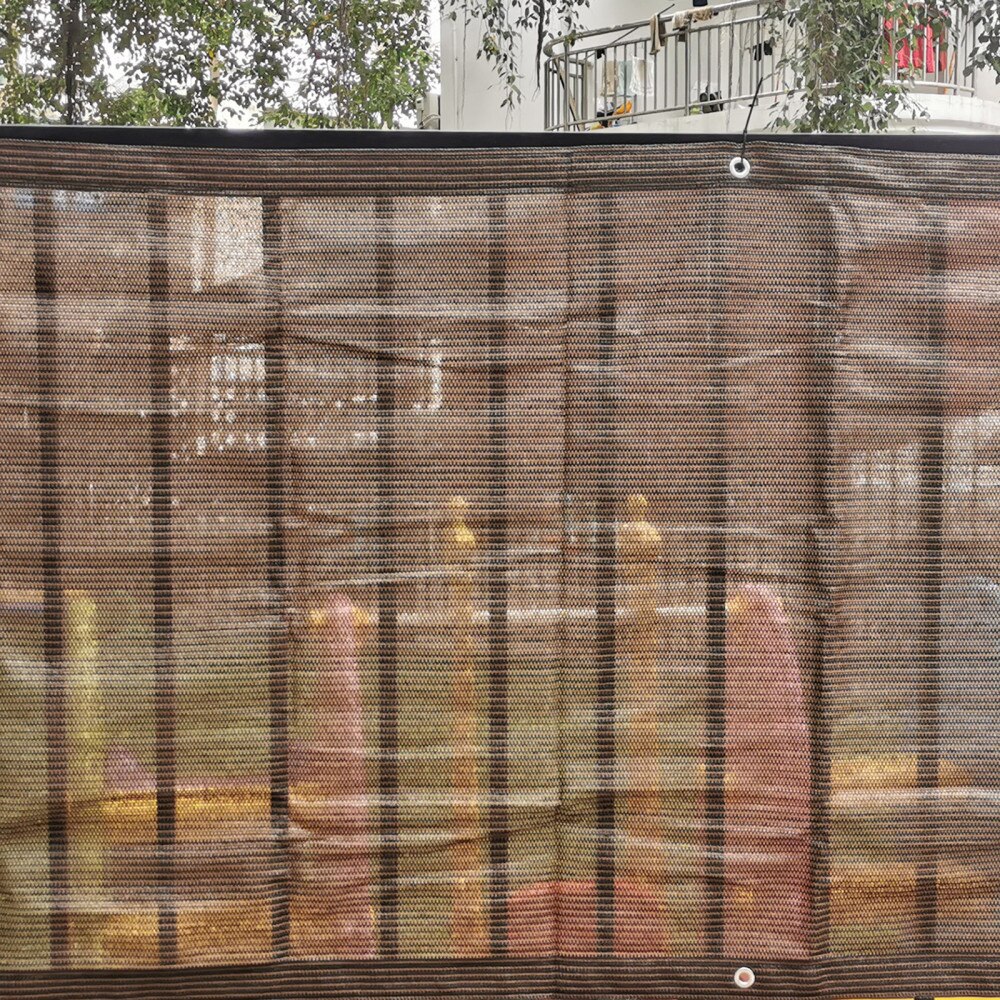 Fabric Mesh Net Brown Shade Cloth /Fence Privacy Screen Sunscreen Awnings For Construction Site Shading Rate 95% UV Protection