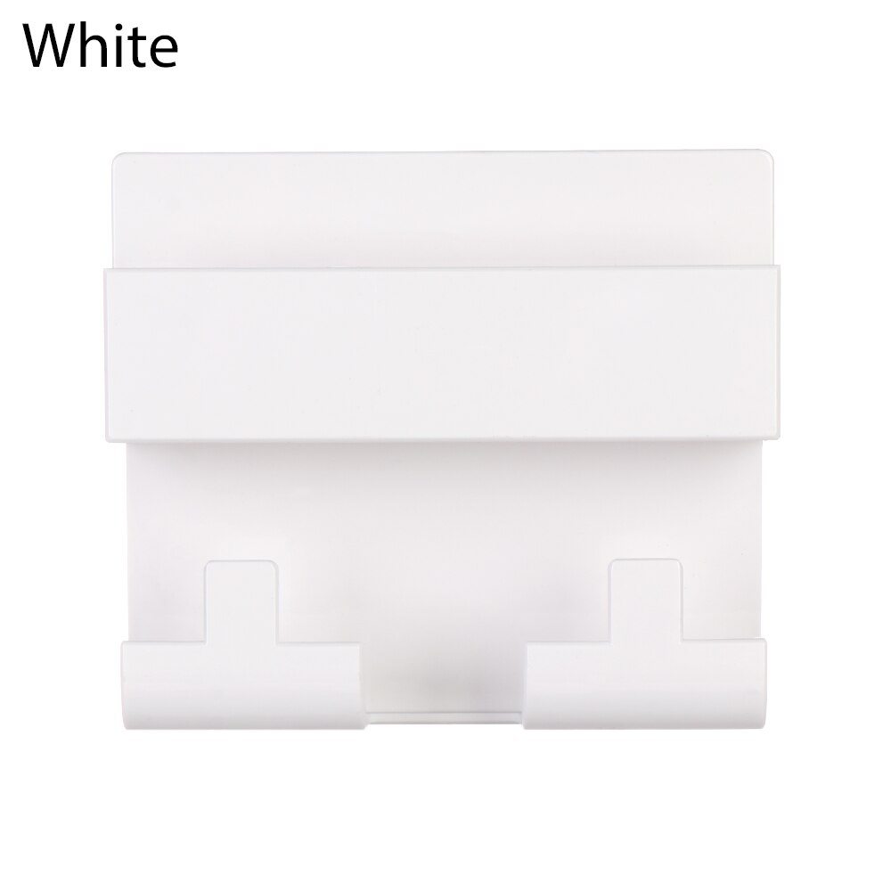 1PC Multifunctional Phone Charging Bracket Paste Style Colorful Keyring Wall Hook Storage Hanger Cradle Holder Phone Accessories: white