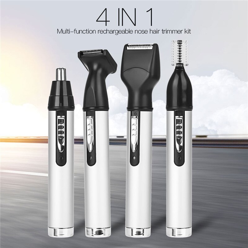 4 in oplaadbare neus- en oortrimmers voor mannen, gezicht, wenkbrauwen, neushaarverwijdering, wenkbrauwtrimmer voor de neus, draadloos  p49
