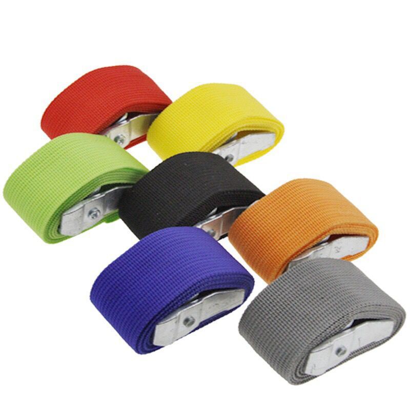 25mm * 3m Auto Bagage Tas Lading Spanband Zinklegering Zink Nylon Auto Spanning Touw Tie Down strap Sterke Ratchet Riem Zwart Rood