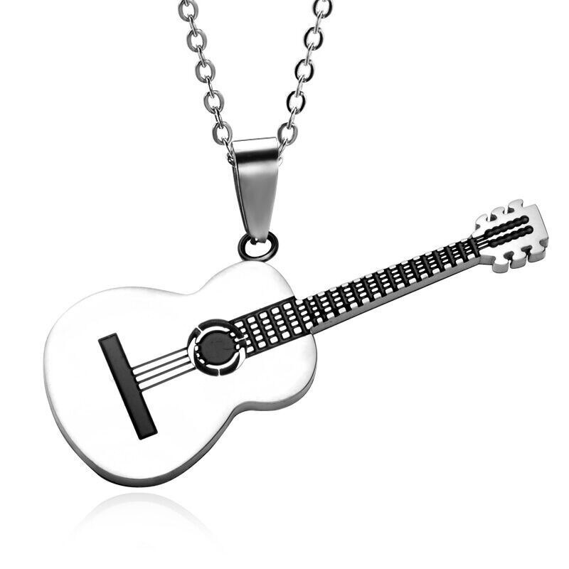 Populaire Creatieve Muziek Gitaar Hanger Mannen Hip-Hop Rock Trendy Accessoires Mode Banket Sieraden: C