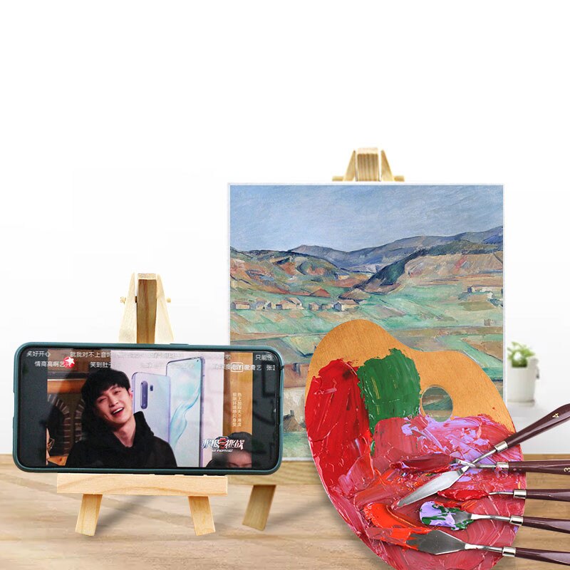Mini lomme lille træ staffeli tegnebord kunstner billed stativ ramme sæt børn kunst skitse staffeli maleri forsyninger håndværk gør-det-selv