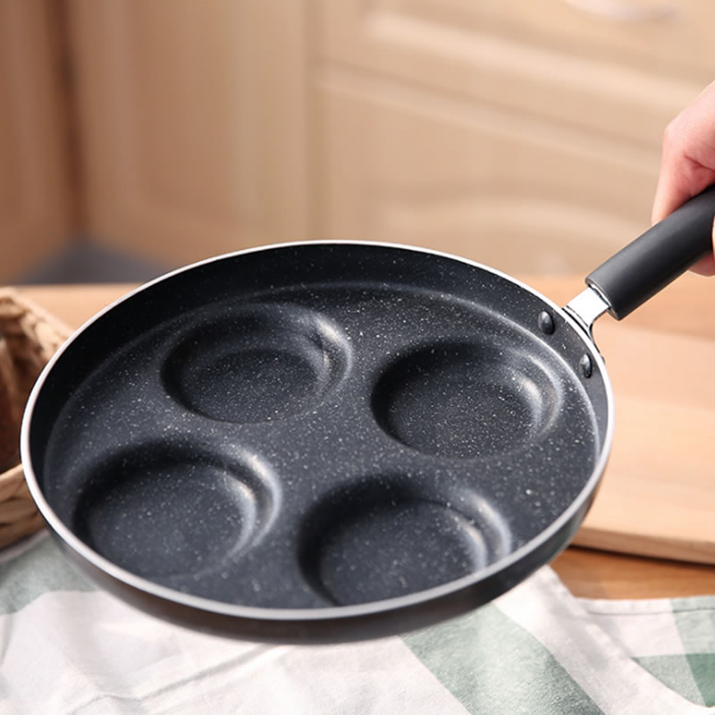 Goodfeer Aluminum Alloy Compartment Frying Pan with Plastic Handle Non-stick Boiled Egg Cooker Cookware Set Kitchen&Dining
