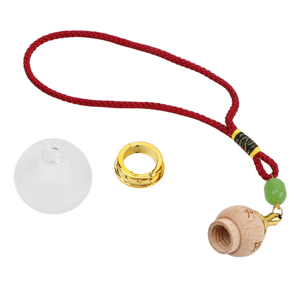 Leepee luft oppfrisker anheng flaske til eteriske oljer diffusor kalebassformet tom glassflaske bil luft parfymeflaske