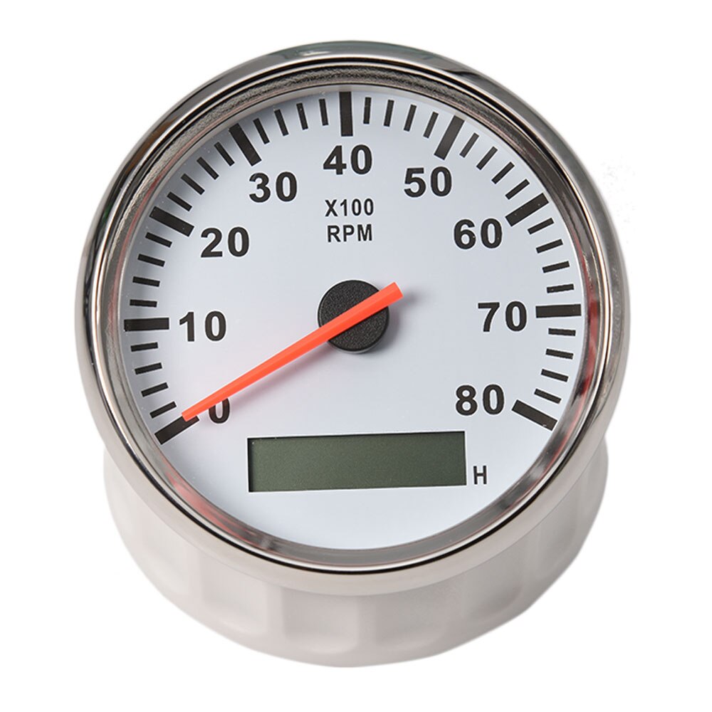85MM Gauge with Tacho Sensor M16 for Gasoline Diesel Engine Tachometer 3KRPM 4KRPM 6KRPM 8KRPM With Hourmeter Red Backlight