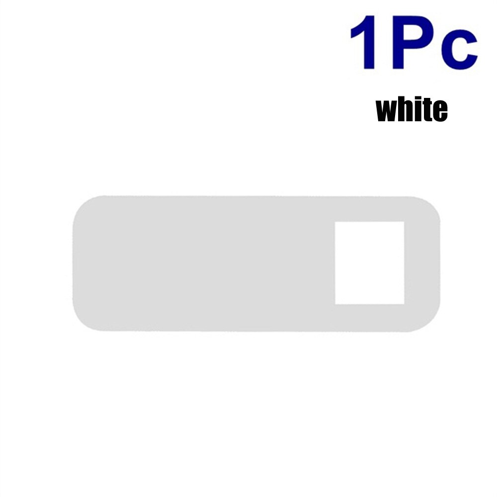 Cubierta de lente ultrafina para WebCam, protector deslizante de obturador, cubierta de cámara de plástico para Ipad, teléfono, PC, portátil, pegatina de privacidad, 1/3 Uds.: 1pc white